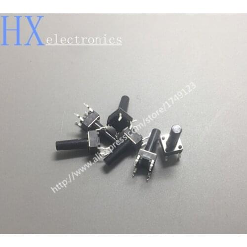 Free shipping 1000PCS Black square 6*6*14MM square four feet Light touch switch