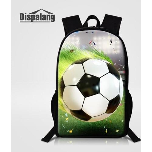 Dispalang Men School Backpack Football Printing Schoolbag For Teenage Boys Custom Design Basketball Bookbag Male Rucksack Rugtas