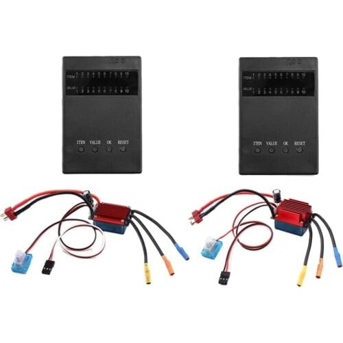 ESC Brushless Electronic Speed Controller Waterproof Dustproof with Program Card for 1/16 1/18 RC Car Off Road Truck