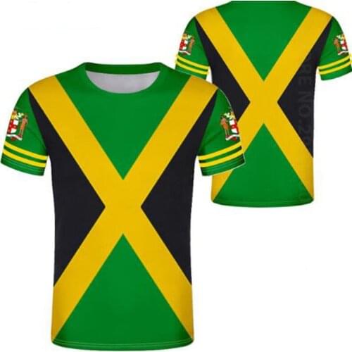 JAMAICA male youth diy custom made name number boy t shirt nation flag jm Jamaican country college print photo logo clothing