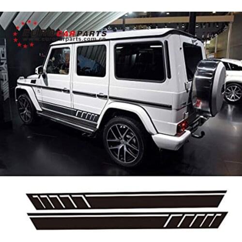 G class w463 2x Graphics Decals Strips Car Stickers body kit for w463 G63 G65 G500 G350 G55 Side Decals Sticker Matte Black