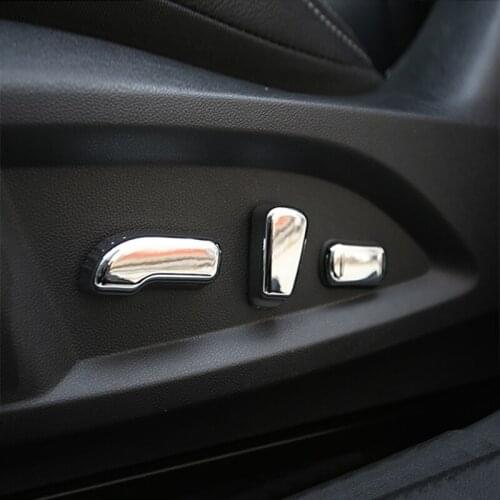5pcs/set Chrome Seat Adjust Switch Knob Cover Trim Sticker For Renault Koleos 2017-2020 LHD Stickers Accessories