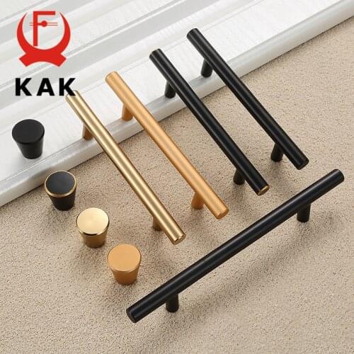 KAK 2" ~ 39'' Kitchen Door Handles T Bar Pull Straight Handle Drawer Knobs Cabinet Pulls Diameter 12mm Furniture Handle Hardware