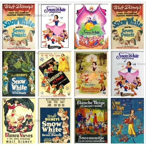 5d Diy Diamond Painting Disney Snow White And The Seven Dwarfs Movie Poster Cartoon Diamond Mosaic Cross Stitch Home Decor Gift