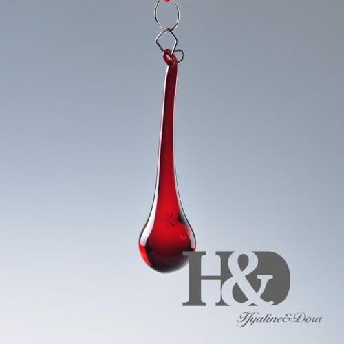 Red Waterdrop Design K9 Crystal Chandelier Parts 10pcs/lot Wedding Party Supplies Home Decoration dreamcatcher Suncatcher DIY