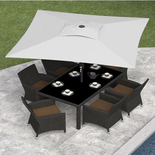 Square Patio Umbrella 2x2m Polyester Replacement Shade Cover Canopy Without Frame Outdoor Pool 4 Bone Garden Parasol Canopy