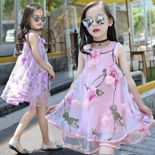 2020 Summer Teen Dress Girls Bohemian Dresses Beach Flower Lace Sling Dress For Baby Girls 4 7 8 9 10 12Y Children Clothing