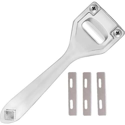 LMDZ Metal Leather Skiver,Sharp Skiver with Comfortable Grip,Convenient Leather Working Tool with Three Skiver Blades