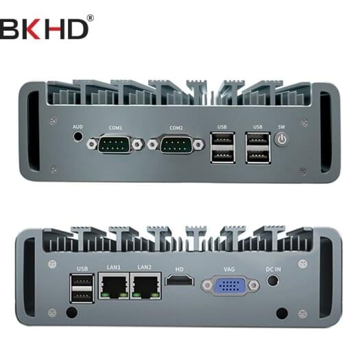 Intel Core J1900 i5-4200u 128GB 2LAN 2COM Firewall Mini PC minicomputer embedded industrial control computer