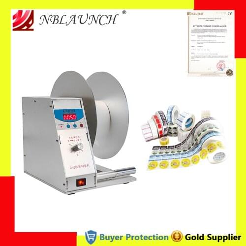 Automatic Label Rewinder Clothing Wash Label Bar Code Price Tag Self Adhesive Sticker Accumulate Rewinding Machine Free Shipping