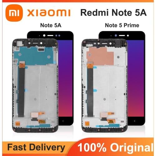 100% New Display For XIAOMI Redmi Note 5A / Note 5A Prime LCD Touch Screen Digitizer With Frame Y1 / Y1 Lite Black White