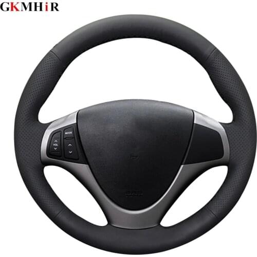Hand-stitched Steering Wheel Cover Black Artificial Leather Car Steering Wheel Covers for Hyundai I30 2008 2009 2010 FD