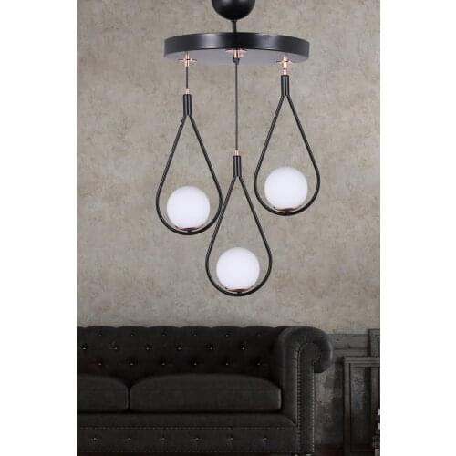 Saint Belisama Polin 3 Pcs Tray Chandelier Black