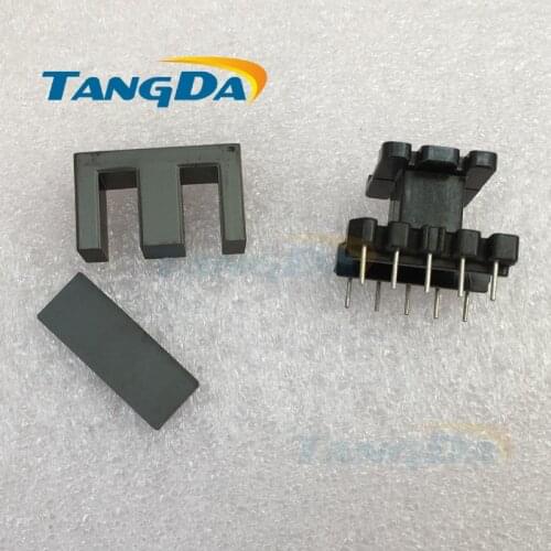 Tangda EI28 Bobbin Soft Ferrite core+skeleton Transformer EI Bobbin High frequency Power 5+5P 10pin PC40 ertical sewing A