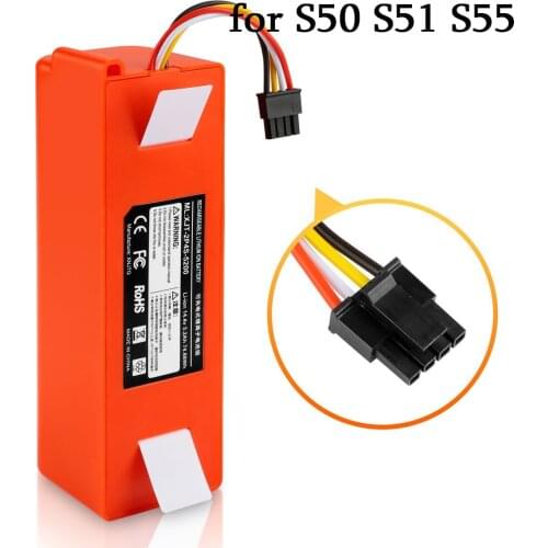 14.4V Vacuum Cleaner Replacement Battery for Xiaomi Robot Roborock S50 S51 S55 T6 E35 C10 1S Accessory Spare Parts Battery