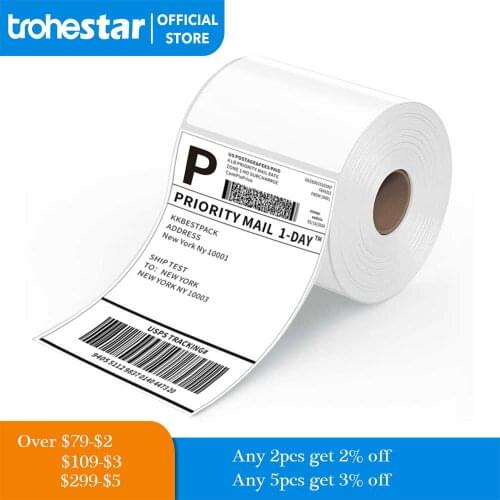 Thermal Papper Direct 4x6'' Printer Shipping Label Compatible with Thermal Label Printer ( 500 Labels ) 10*15cm suit for Zebra