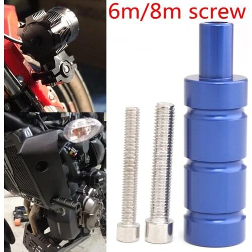 Universal M6 M8 Headlight Tail Light Extension Mounting Bracket For Cafe Racer Cruiser Chopper Bobber Dual Sport