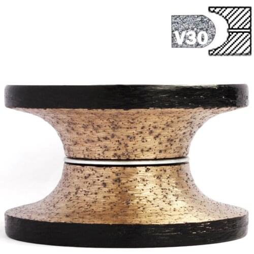 V30 Diamond Router Bit Full Bullnose Profiling Wheel Wet Use For Hand Tool Granite Marble Grinding With Thread M10