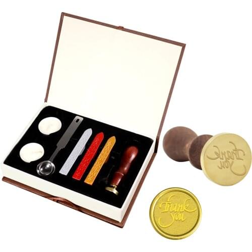Wax Seal Stamp Kit Classic Wax Stamps with Sealing Wax Sticks for Cards Envelopes Invitations Wine Packages Wedding Letters