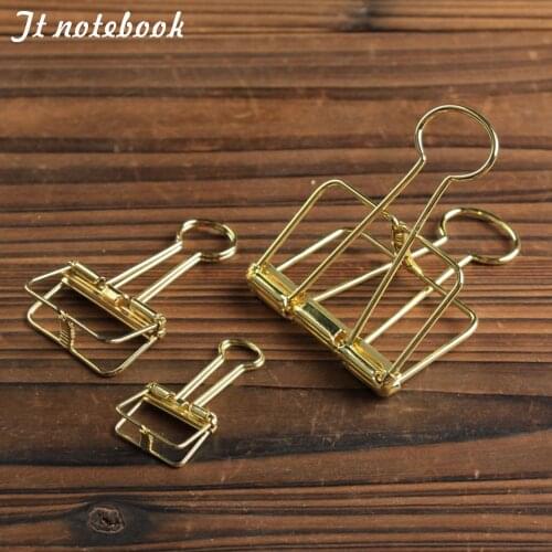 Clips brass Letter Paper Clips Binder Clip Photo Message Ticket File Office School Supplies Clips Korean Stationery