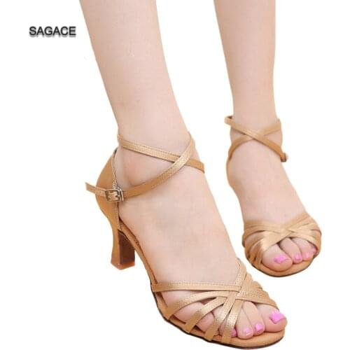 SAGACE Womens Color Fashion Rumba Waltz Prom Ballroom Latin Salsa Dance Shoes Sandals Summer Shoes 2020 Beach Vintage Sandalias