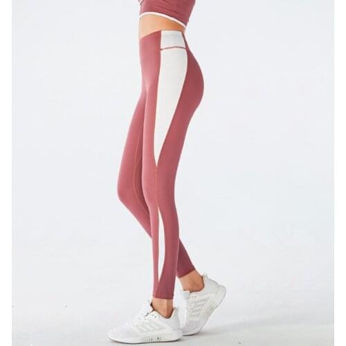 Gym Leggins Female English Letter Printed Slim Fitness Leggings Push up Women 2 colour Patchwork High waist Yoga Pants Big Size