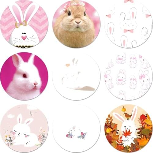58mm Favorite bunny Icons Pins Badge Decoration Brooches Metal Badges For Clothes Backpack Decoration