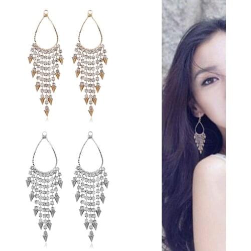 2020New 30Pcs Rhinestone rivet alloy Tassels button for DIY earring or necklace pendants and hair accessoriess ER86