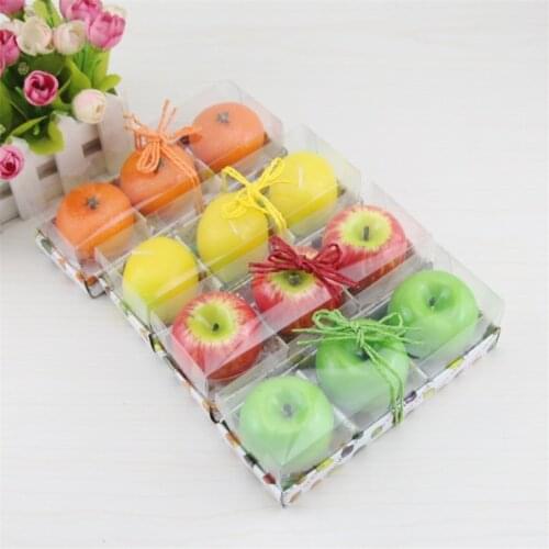 3 PCS/Lot Christmas Shape Fruit Scented Candle Greet Gift Party Supplies Wedding Gift Romantic Confession Candle Free Shipping