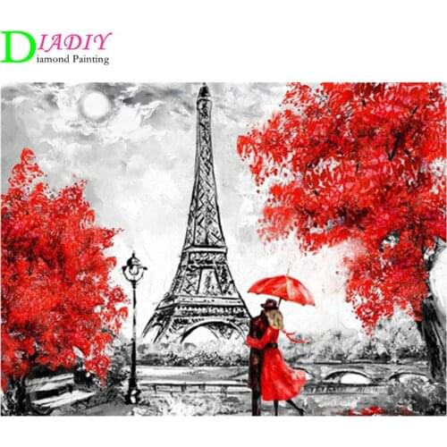 Diamond Embroidery Cross Stitch Street Diamond Painting Landscape 5D DIY Full Drill Mosaic Rhinestone Pictures Crafts