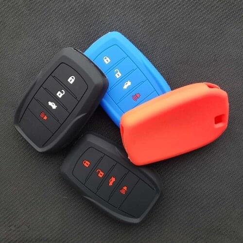 FOB Silica Gel Accessory For Toyota Remote Cover MiralMark X Innova Fortuner Camry RAV4 Highlander 2 Button Smart Key