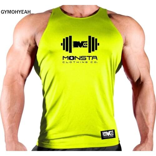 GYMOHYEAH Brand Quick drying Clothing bodybuilding Gyms tank top men Fitness Sleeveless Shirt Cotton men undershirt fashion vest
