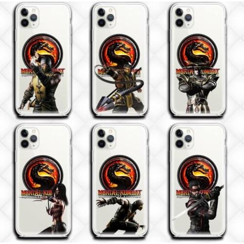 Mortal Kombat Game Phone Case Clear for iphone 12 11 Pro max mini XS 8 7 6 6S Plus X 5S SE 2020 XR cover