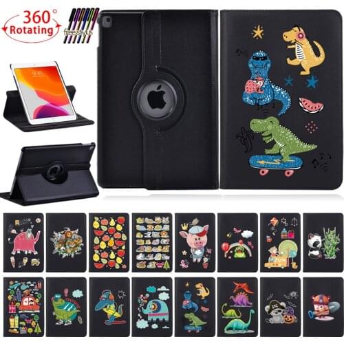 Cartoon Rotating Stand Tablet Case For Apple IPad 2/3/4/ IPad Mini 4/5/iPad 5th/6th/7th/8th generation 2020 Leather Cover Case