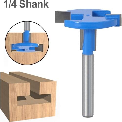 Alloy Steel Woodworking Cutter Straight Edge T Shaped Knife 1/4 Shank Diameter Planing Tool Adapter Woodworking Tools