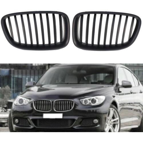 For 2010-2015 BMW F07 GT matte black or gloss black Front Bumper Kidney Grille Mesh 5 Series GT 530d 535i 550i Fastback Grill