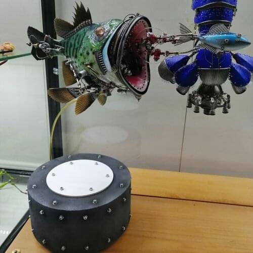 Finished ) Steampunk Animals Mechanical Model 3D Metal Assembled Crafts Models Toys Hobbies Ornaments Gift Home Decor - Perch