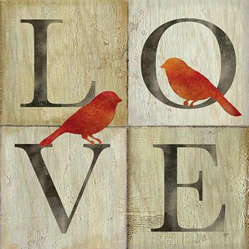 Full square drill diy 5d diamond painting love bird pattern sticker 3d diamond embroidery crystal mosaic artwork decoration