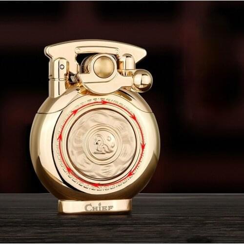 Kerosene Lighter Rocker Six-character Mantra Pure Copper Windproof Decompression Artifact Gift for Men Smoking Accessories