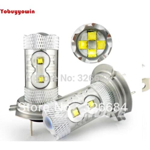 Big Bargain!!!2Pcs cree Chips h7 PX26D Canbus 60w High Power LED Car fog running light bulbs DRL Lamps 6000K white 12V 24V DC