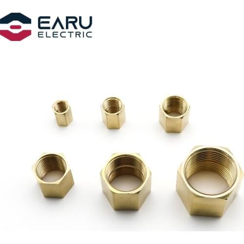 Brass Pipe Fitting Copper Hose Hex Coupling Coupler Fast Connetor Female Thread 1/8" 1/4" 3/8" 1/2" 3/4" BSP For Water Fuel Gas