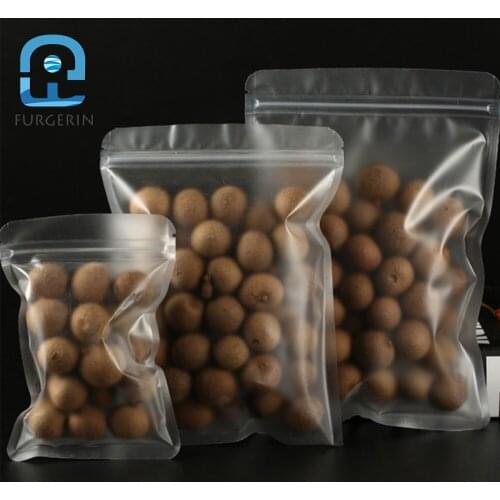 FURGERIN Frosted Plastic Packaging Bag fruit bag Zipper Lock Eco Friendly Reusable Produce Bags With Tear Notch Food Storage
