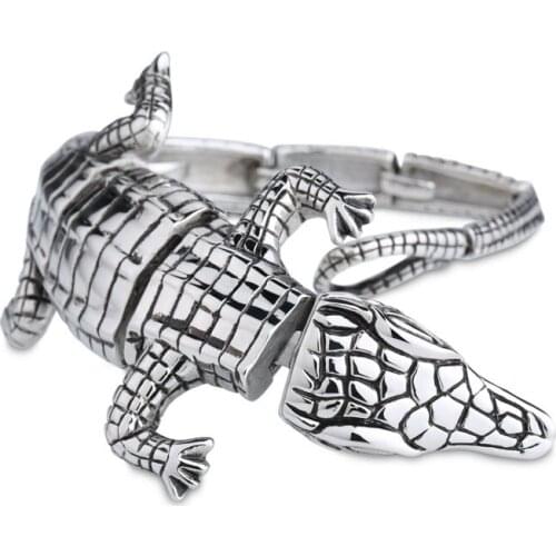 Fashion titanium steel stainless steel personality animal crocodile bracelet jewelry direct sales