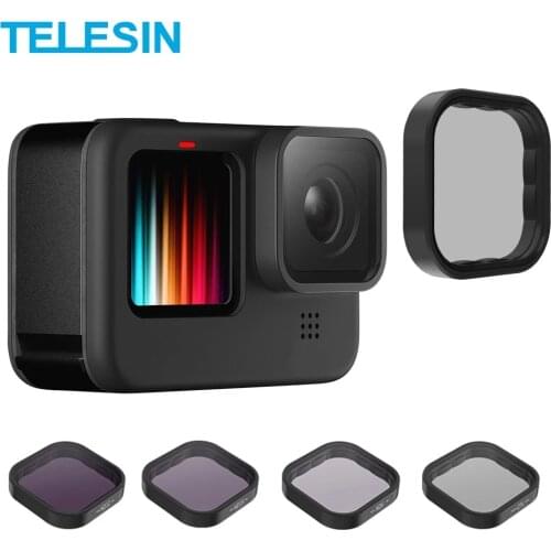 TELESIN ND8 ND16 ND32 CPL Lens Filter Set Aluminium Alloy Frame for GoPro Hero 9 Action Camera ND CPL Lens Accessoreis