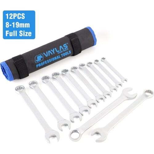 8-19mm Full Sizes Combination Wrench Set Dull Polished CR-V Open End Wrench Torx Spanner for Household Car Repair Hand Tools