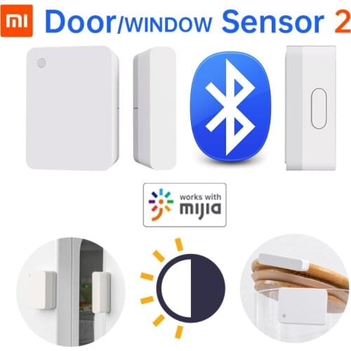 Original Xiaomi Door Window Sensor 2 Bluetooth 5.1 Ambient Light Detect Record Open Close Push Remind Work With Mijia XiaoAI