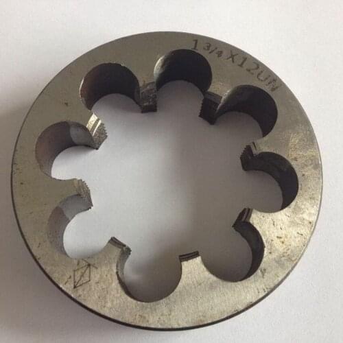 Free shipping of 1PC hard steel alloy made UNC/UN/UNS standard manual die 1-3/4"-5/6/8/10/12/14/16/18/20 TPI for hand threading