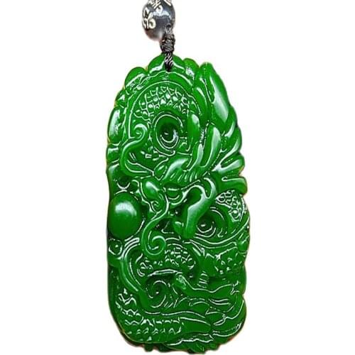 Xinjiang jade, Jasper, green dragon, jade pendant, dragon jade necklace, jade pendant