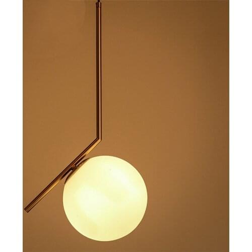 Nordic Gold Metal Dining Room Pendant Light Art Glass Aisle Restaurant Hanging Lights Designer Led Lights Free Shipping