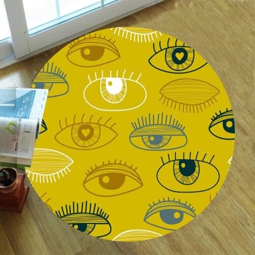 Funny Eye carpet Square Anti-Skid Area Floor Mat 3D Rug Non-slip Mat Dining Room Living Room Soft Bedroom Carpet 02